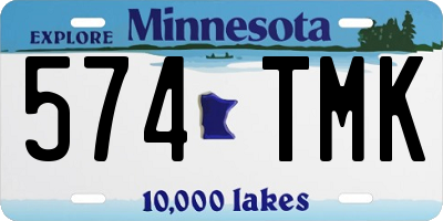 MN license plate 574TMK