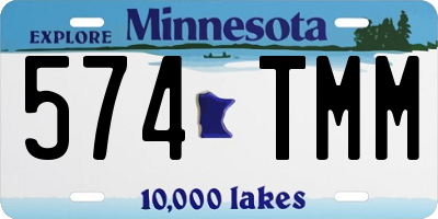 MN license plate 574TMM