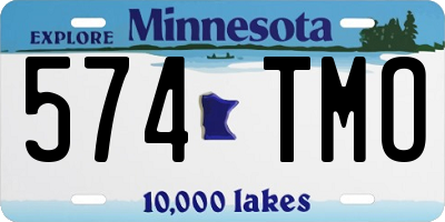 MN license plate 574TMO