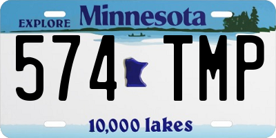 MN license plate 574TMP