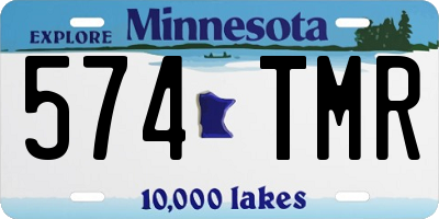 MN license plate 574TMR