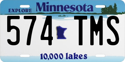 MN license plate 574TMS
