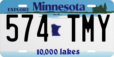 MN license plate 574TMY