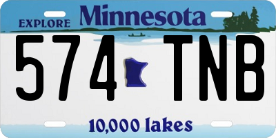 MN license plate 574TNB