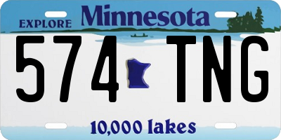 MN license plate 574TNG