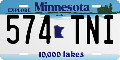 MN license plate 574TNI