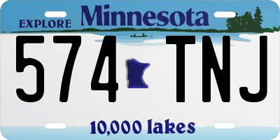 MN license plate 574TNJ