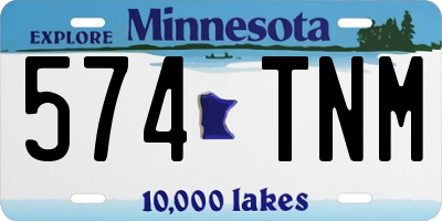 MN license plate 574TNM