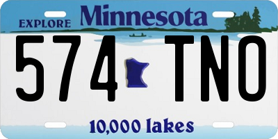 MN license plate 574TNO
