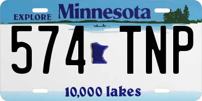 MN license plate 574TNP