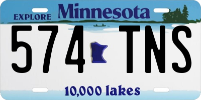 MN license plate 574TNS