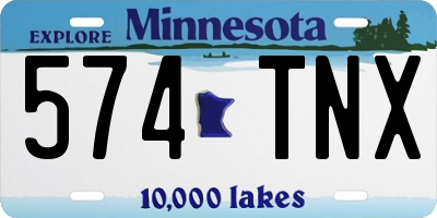 MN license plate 574TNX