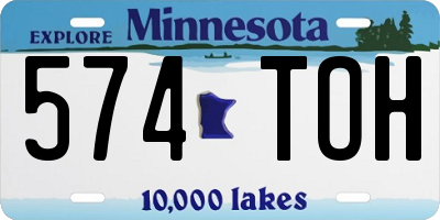 MN license plate 574TOH
