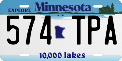 MN license plate 574TPA