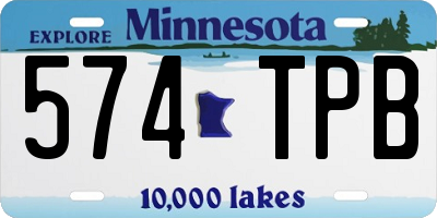 MN license plate 574TPB