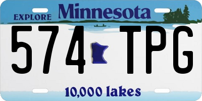 MN license plate 574TPG