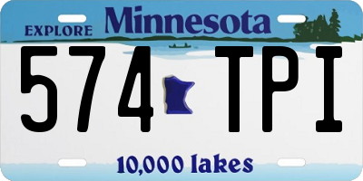 MN license plate 574TPI