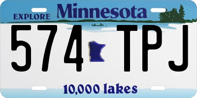 MN license plate 574TPJ