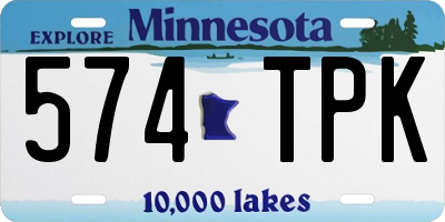 MN license plate 574TPK