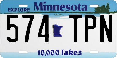 MN license plate 574TPN