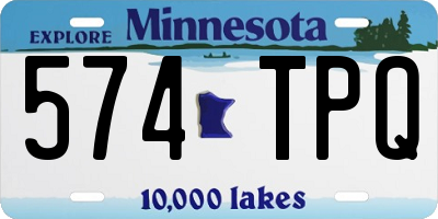 MN license plate 574TPQ