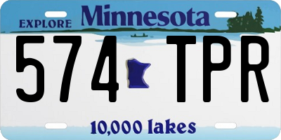 MN license plate 574TPR