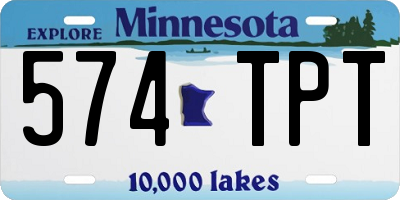 MN license plate 574TPT