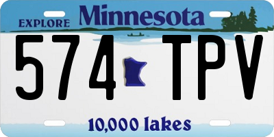 MN license plate 574TPV