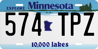 MN license plate 574TPZ