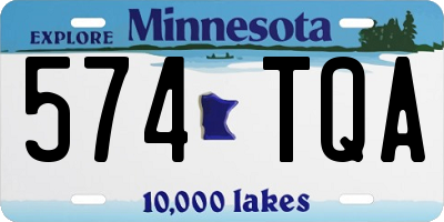 MN license plate 574TQA