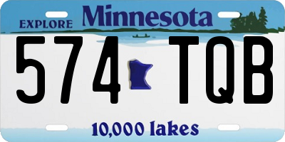 MN license plate 574TQB