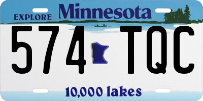 MN license plate 574TQC