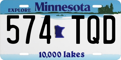 MN license plate 574TQD