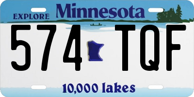 MN license plate 574TQF