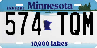 MN license plate 574TQM