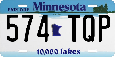 MN license plate 574TQP