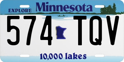 MN license plate 574TQV