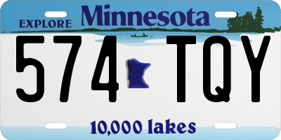 MN license plate 574TQY
