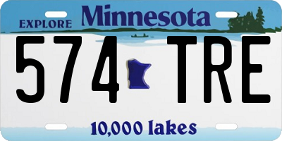 MN license plate 574TRE