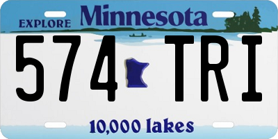 MN license plate 574TRI