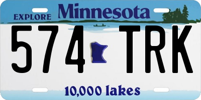 MN license plate 574TRK