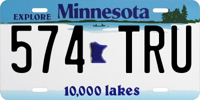 MN license plate 574TRU