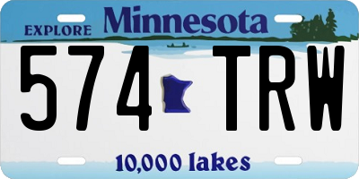 MN license plate 574TRW