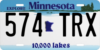 MN license plate 574TRX