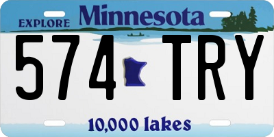 MN license plate 574TRY