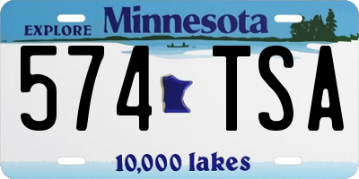 MN license plate 574TSA