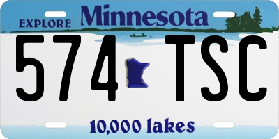 MN license plate 574TSC