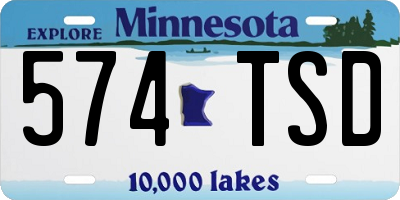 MN license plate 574TSD