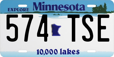 MN license plate 574TSE