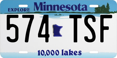 MN license plate 574TSF